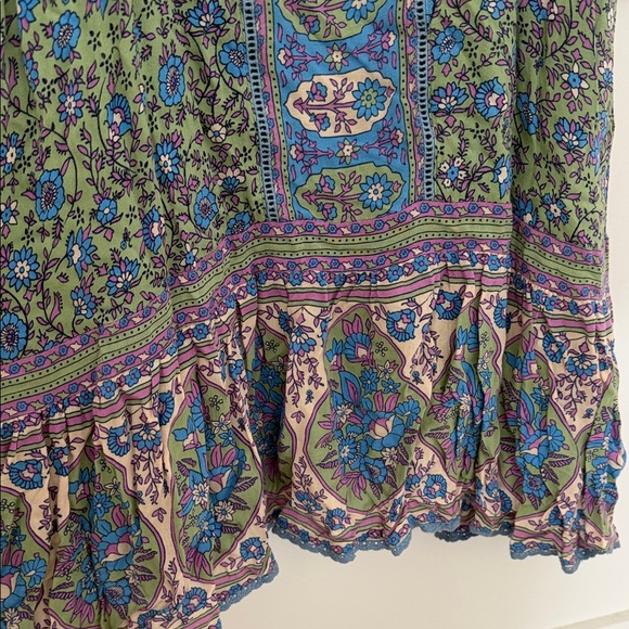 Spell Blue and Green Patterned Mini Dress - Picture 3 of 5